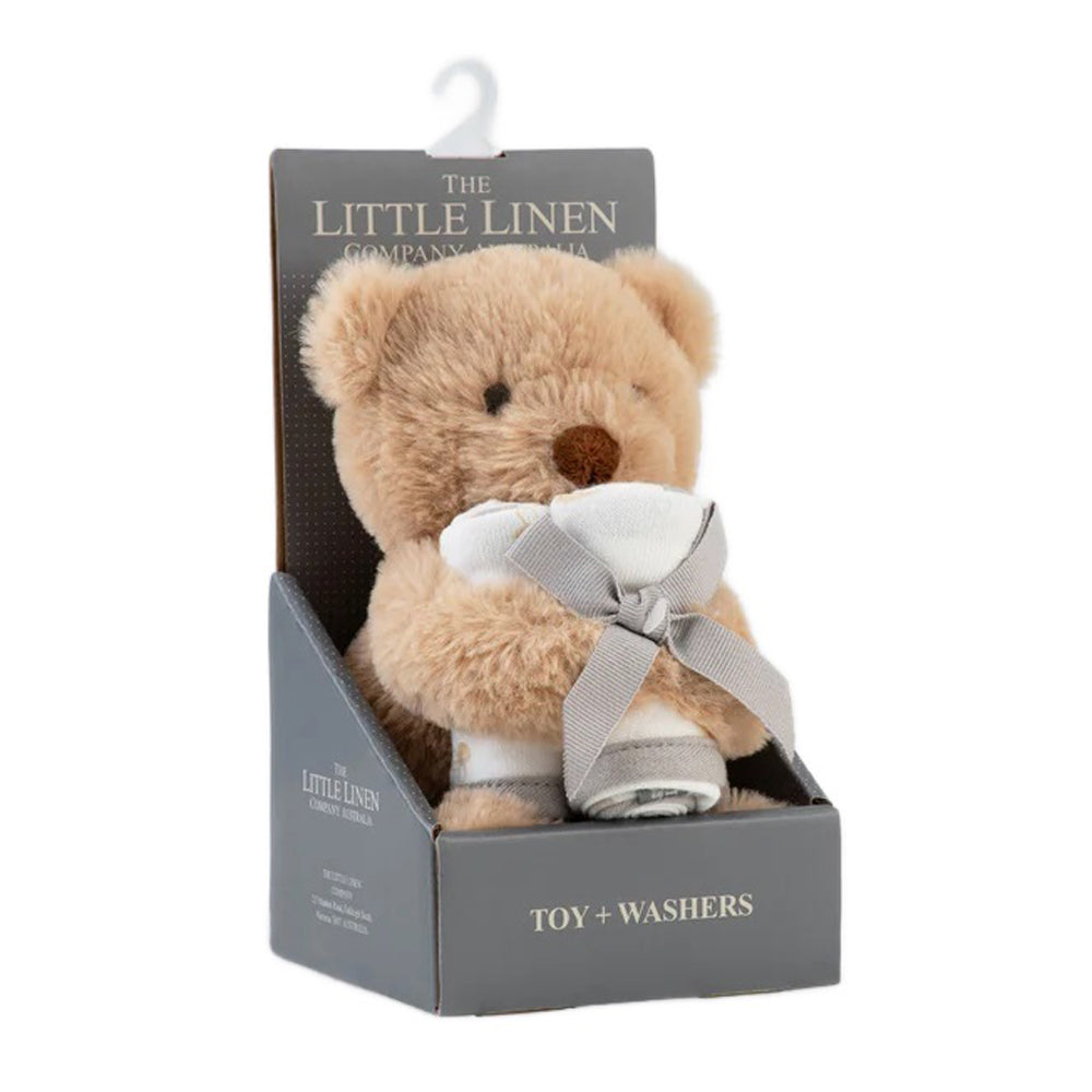 Little Linen Plush Toy & Washers Nectar Bear