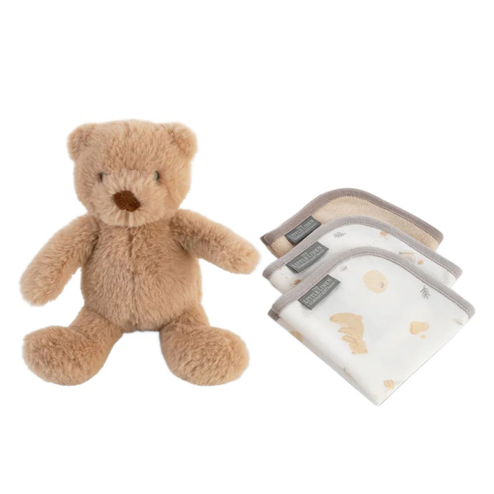 Little Linen Plush Toy & Washers Nectar Bear