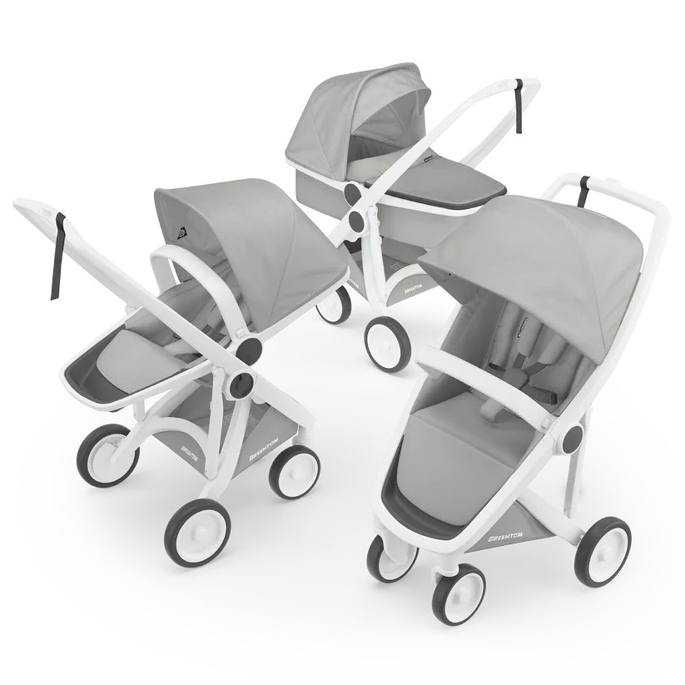 Greentom 3 In 1 Pram & White Stroller