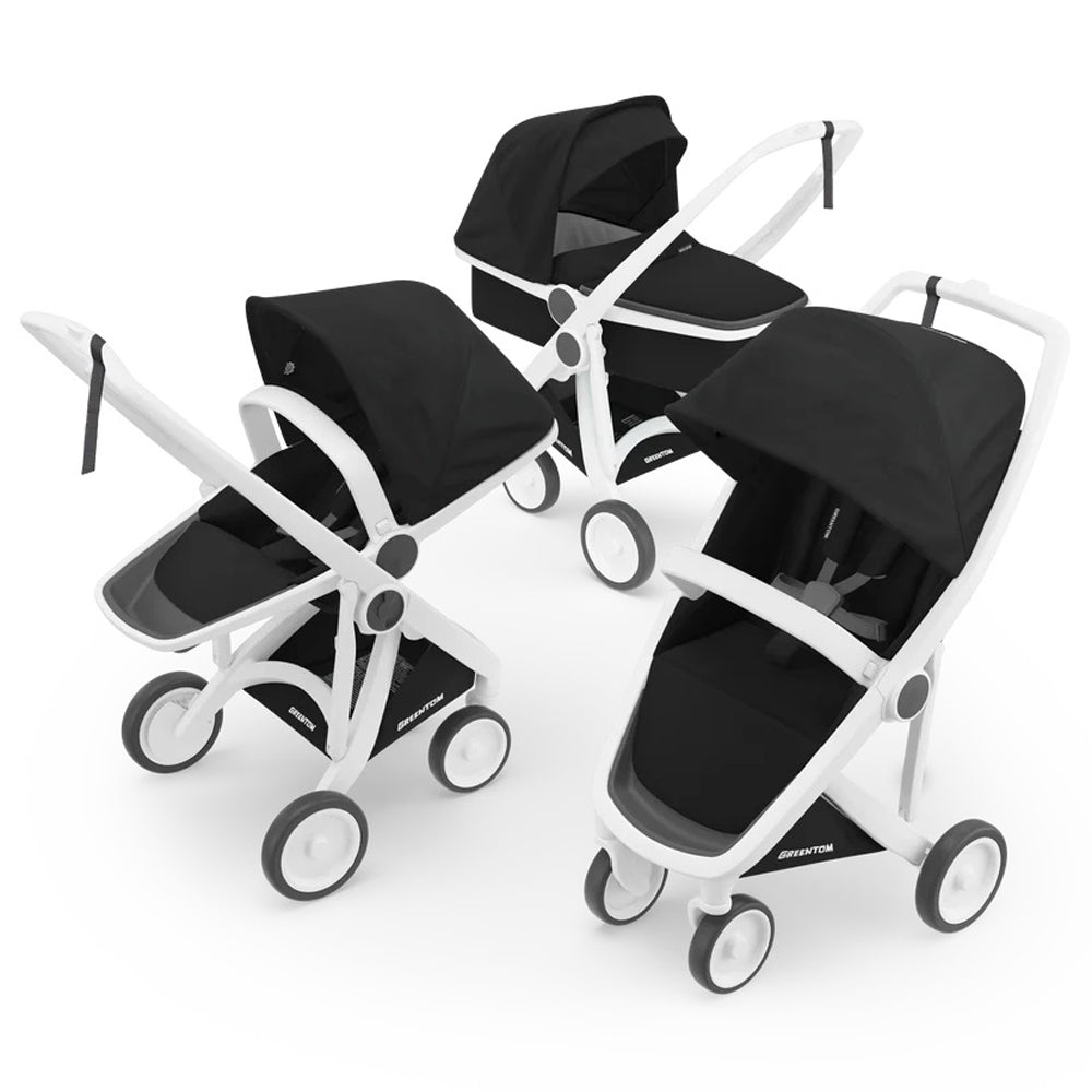 Greentom 3 In 1 Pram & White Stroller