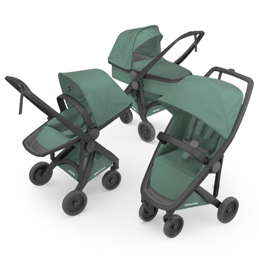 Greentom 3 In 1 Pram & Black Stroller