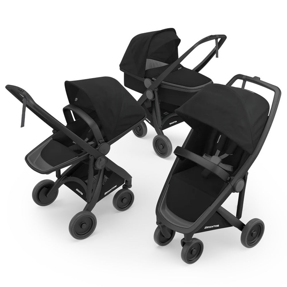 Greentom 3 In 1 Pram & Black Stroller