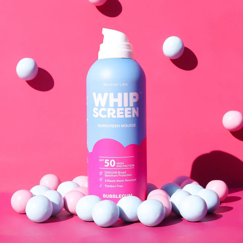 Barefoot Labs WhipScreen SPF50 Sunscreen Mousse Bubblegum