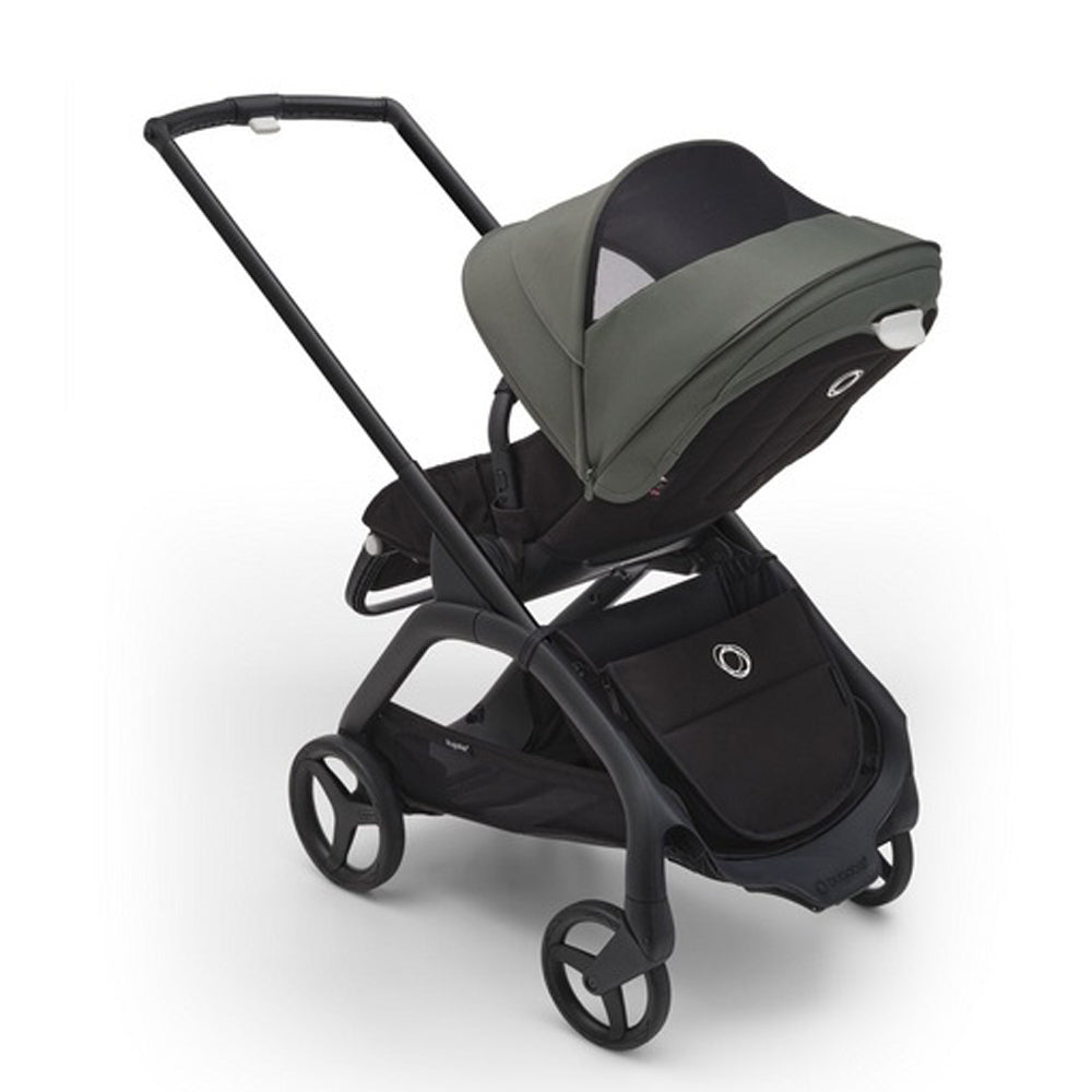 Bugaboo Dragonfly Pram Black/Black/Forest Green Canopy