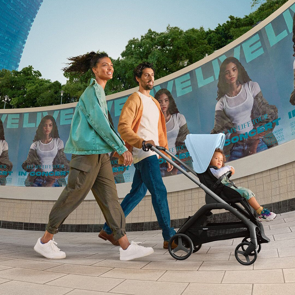 Bugaboo Dragonfly Pram Graphite/Black/Skyline Blue Canopy