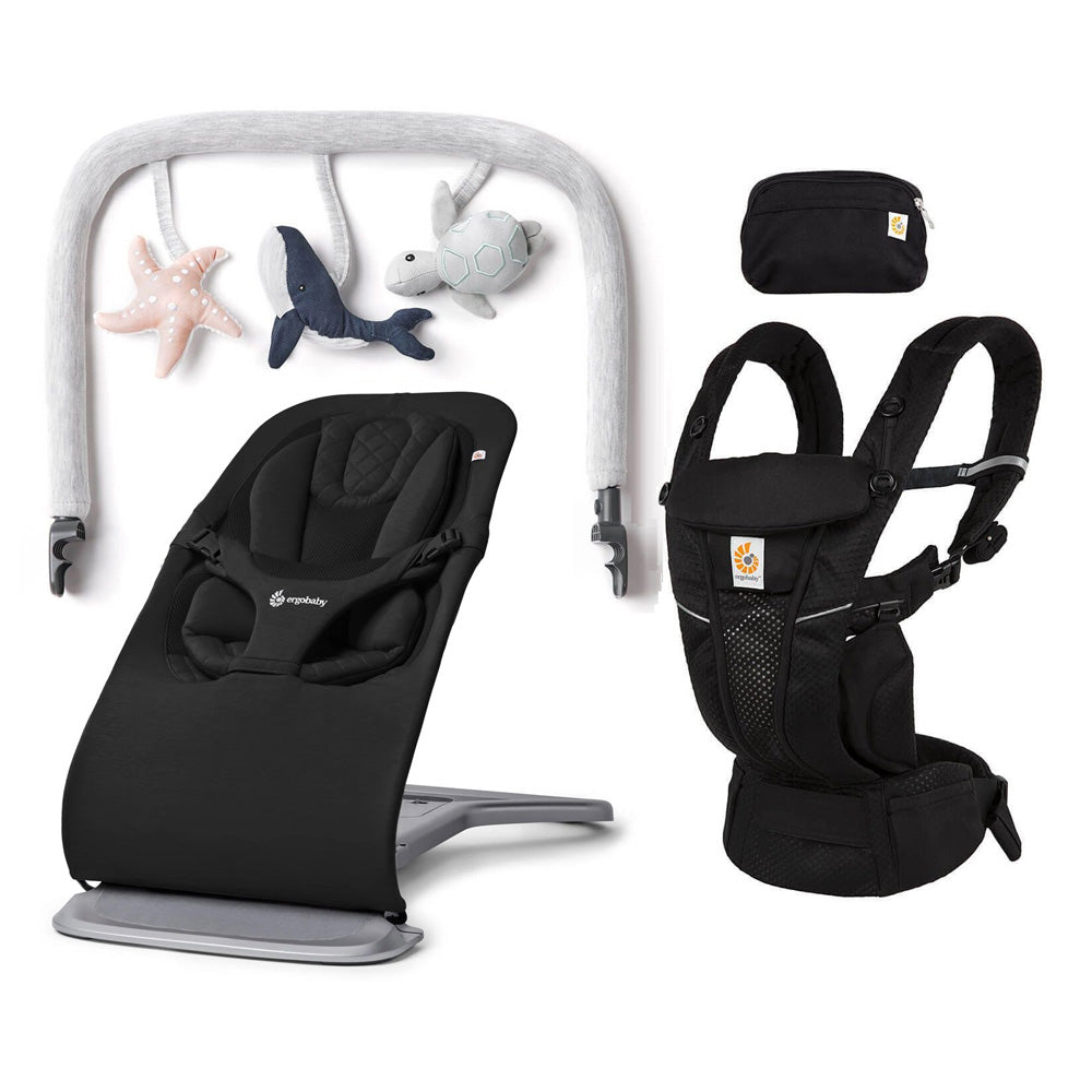 Ergobaby Omni Breeze Carrier + Evolve Bouncer Bundle