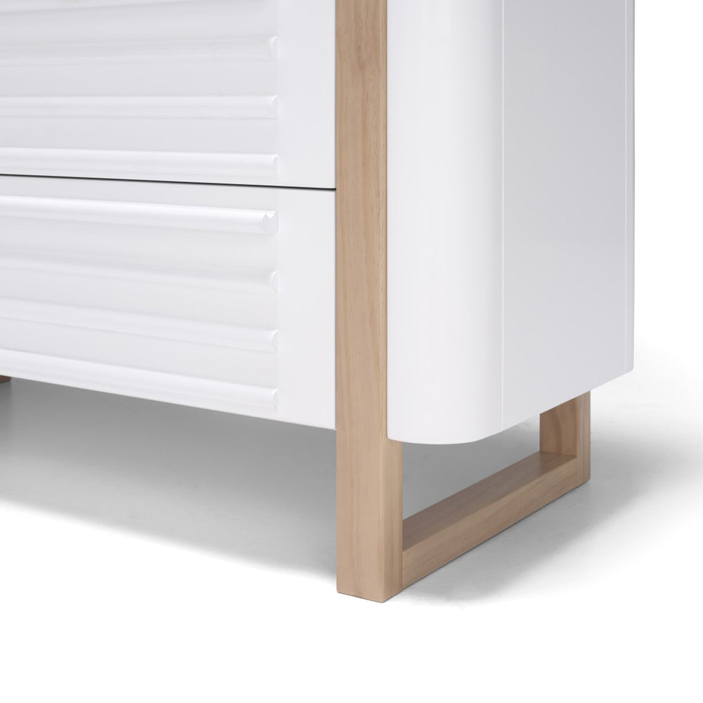 Tasman Eco Pisa Cot + Mattress + Dresser Nursery Package