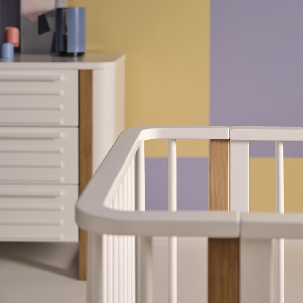 Tasman Eco Pisa Cot + Mattress + Dresser Nursery Package