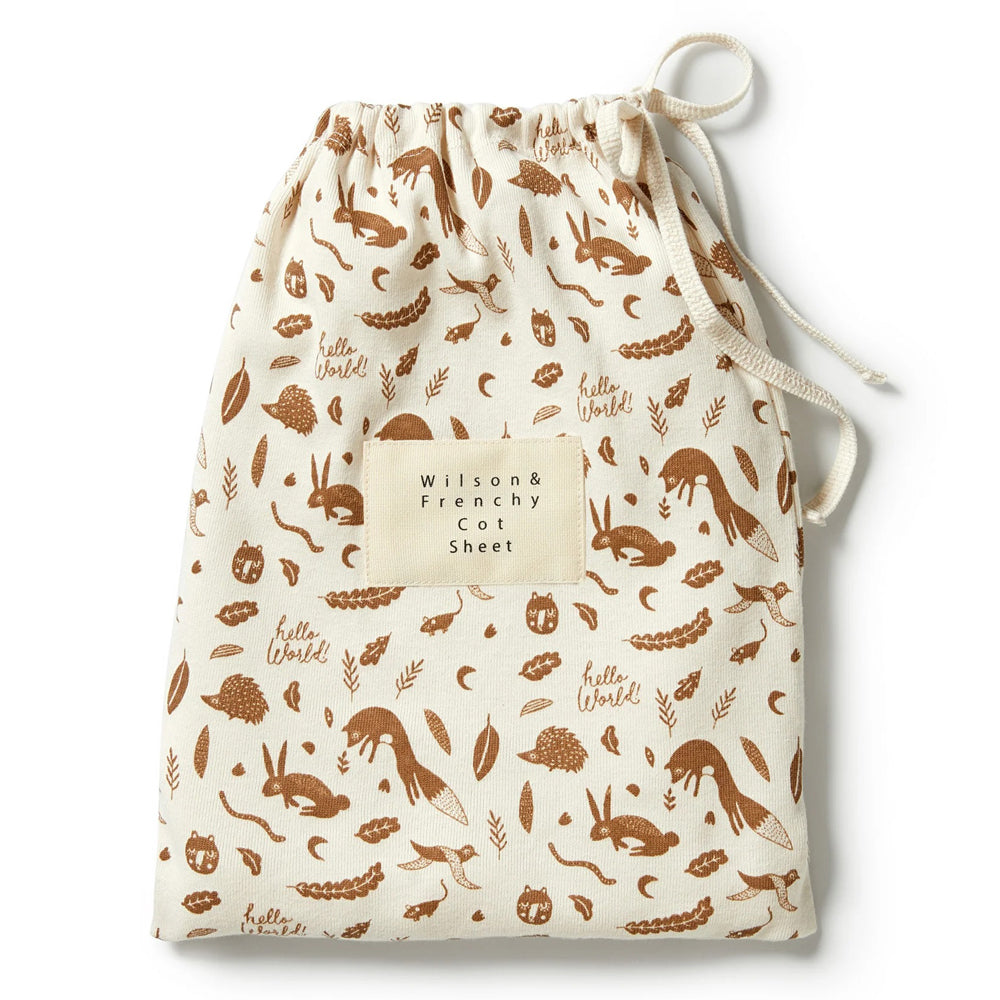 Wilson & Frenchy Organic Cot Sheet Hello World